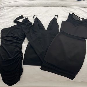 3 Mini Black Dresses Bundle! Small & XS
